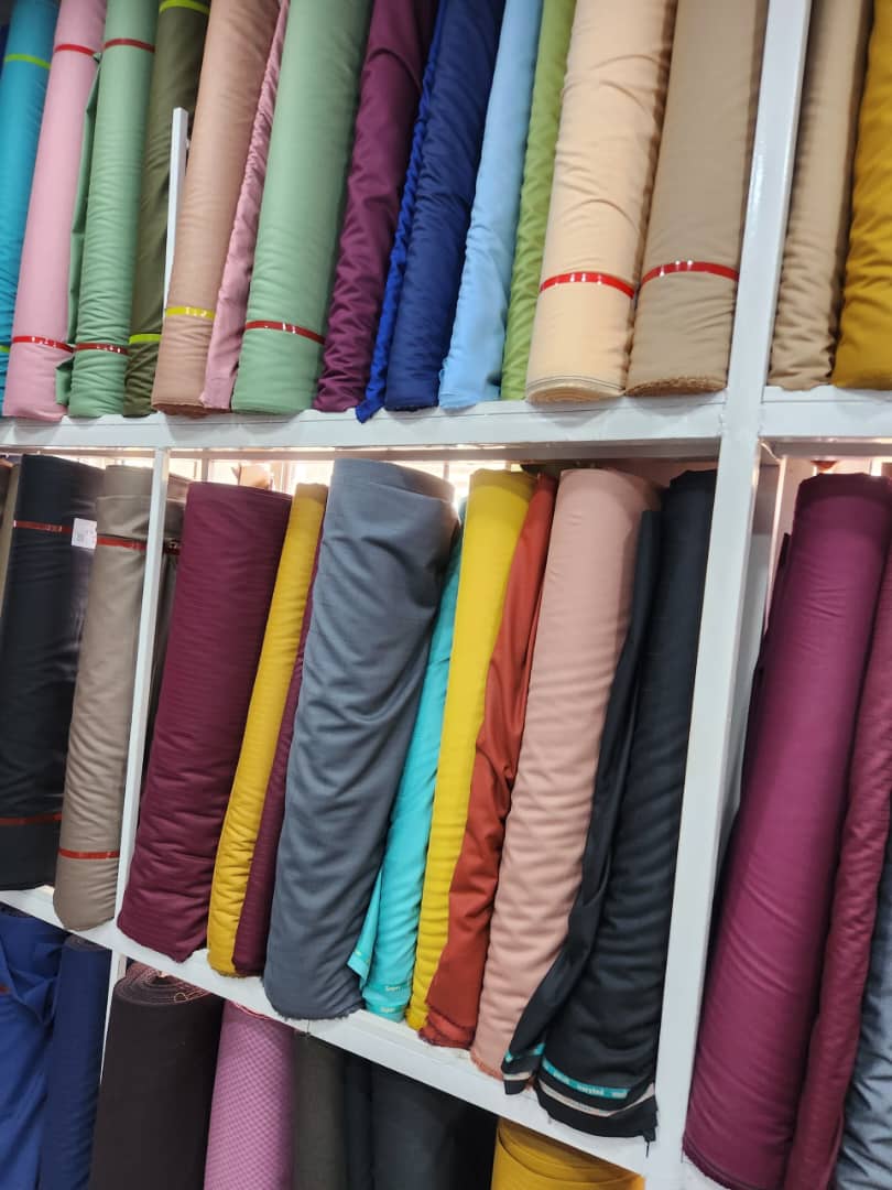 Boutique Rainbow Plain Fabric Shelf Display
