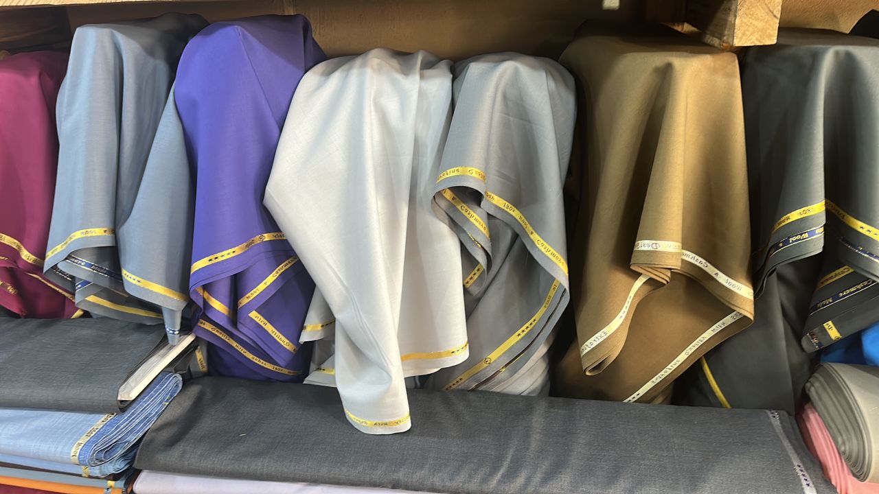 Gold Selvedge Executive Suiting Fabric Rolls