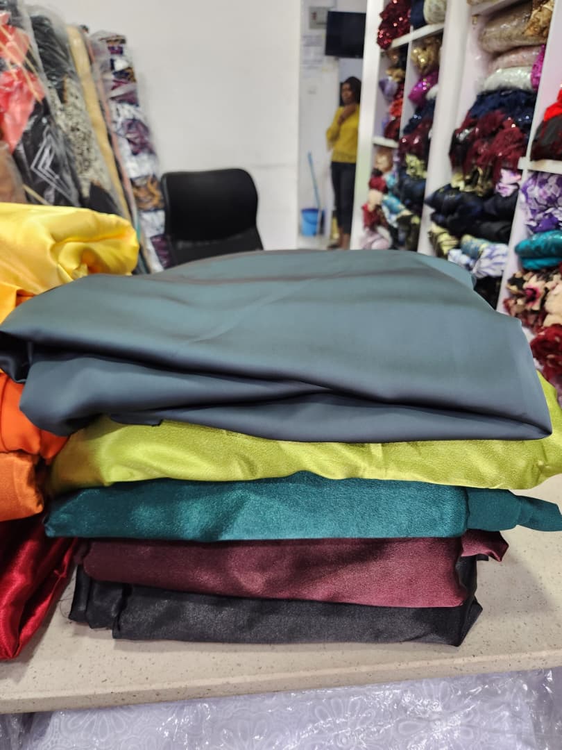 Jewel Tone Satin Evening Fabric Stack