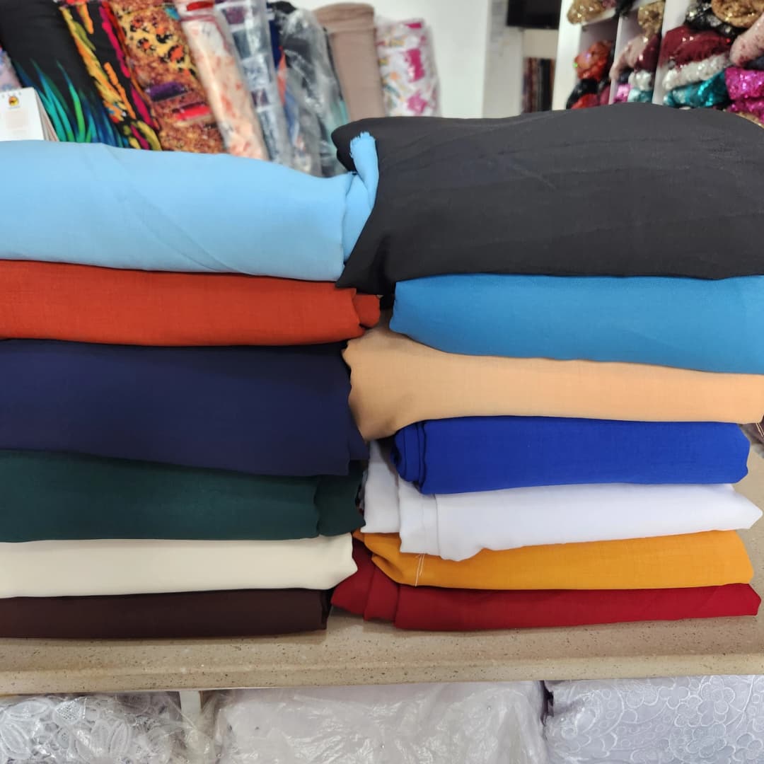 Premium Solid Crepe Dressmaking Fabric Stacks