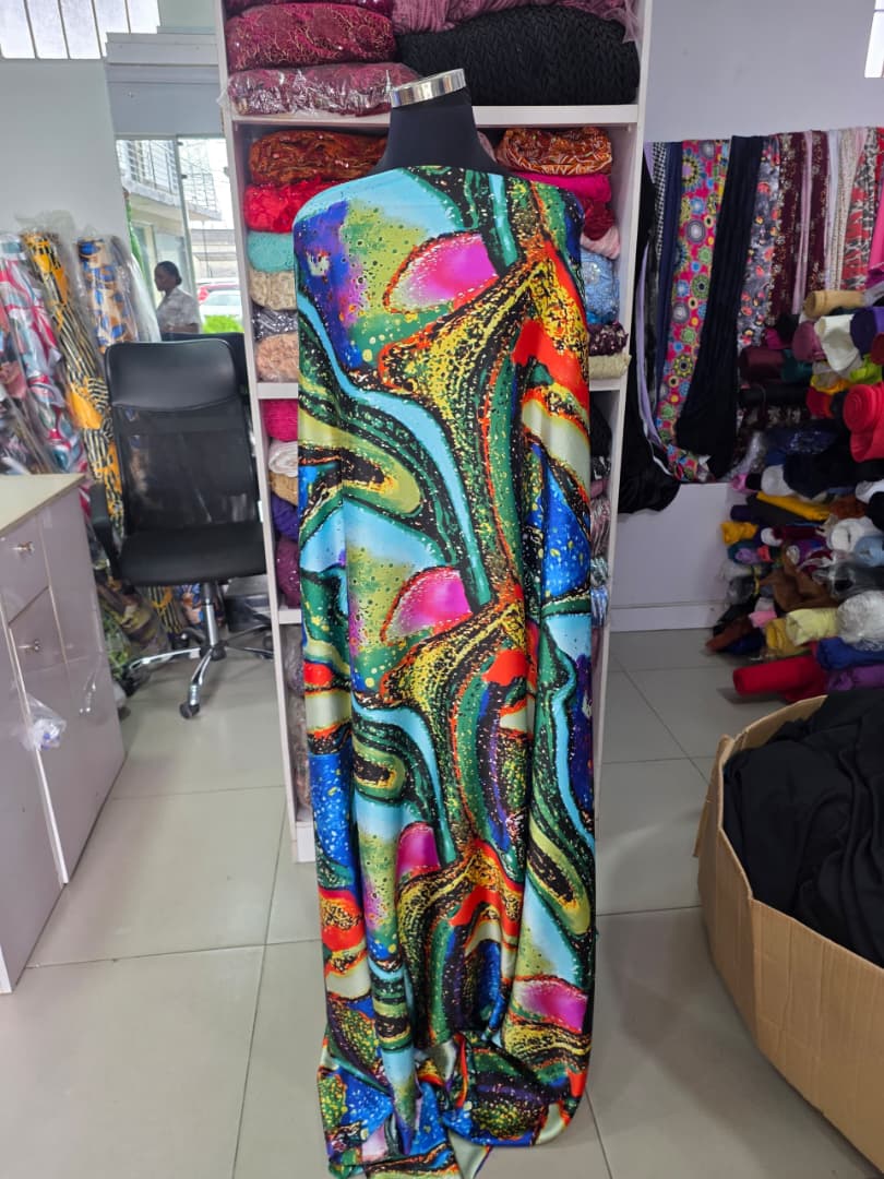 Psychedelic Marble Swirl Halter Maxi Dress