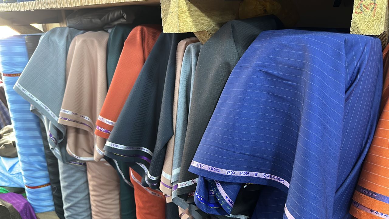 Royal Blue Pinstripe Super 180 Wool Suiting