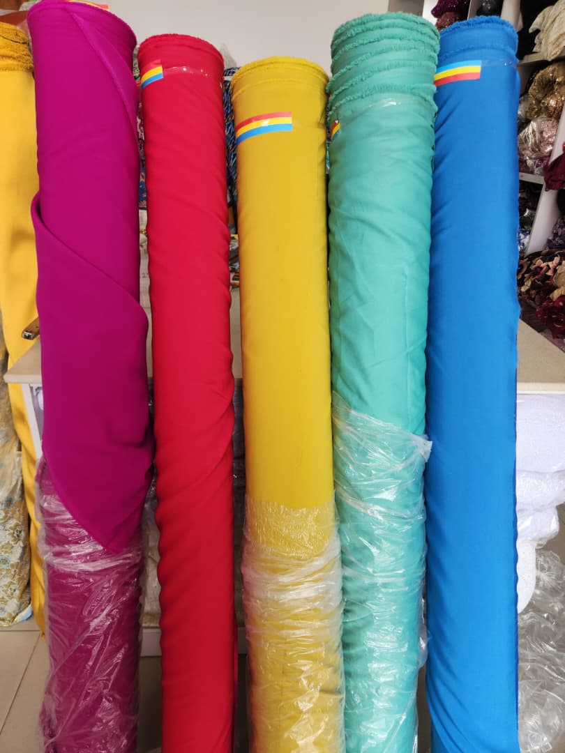 Six-Shade Matte Luxury Dress Fabric Rolls