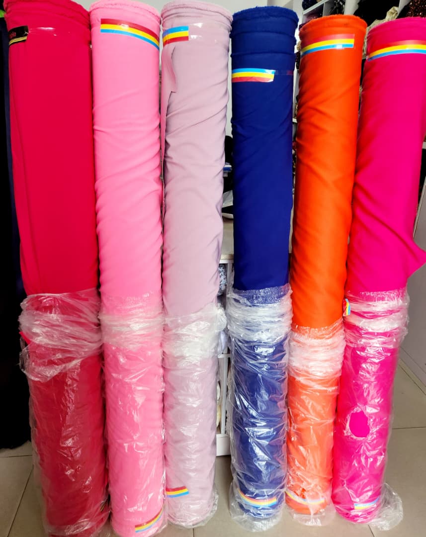 Vibrant Solid Premium Crepe Fabric Rolls