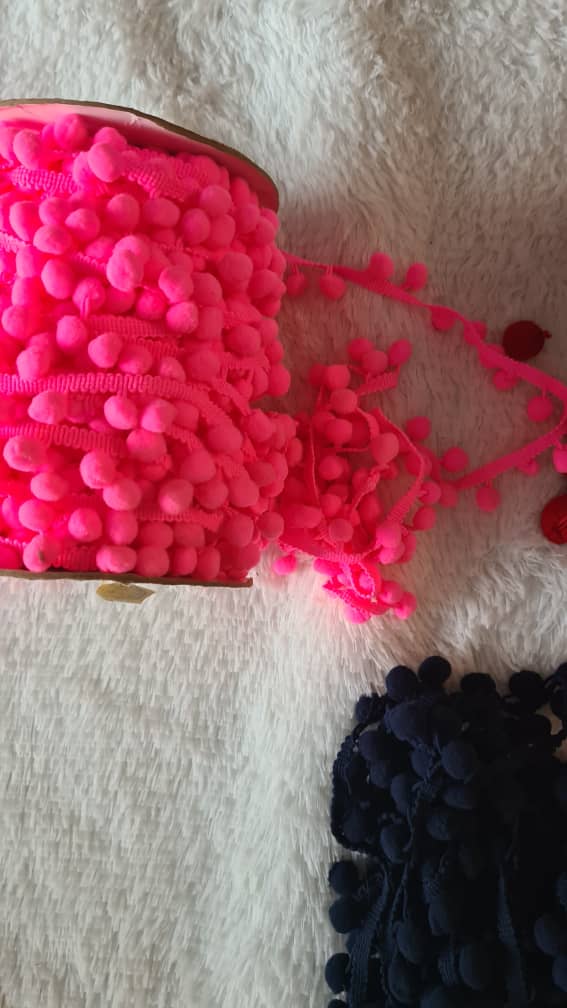 Pom Pom Pink Fabrics Accessories