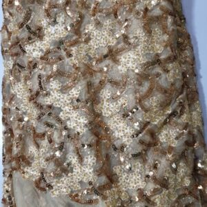 Gold beaded sample lace